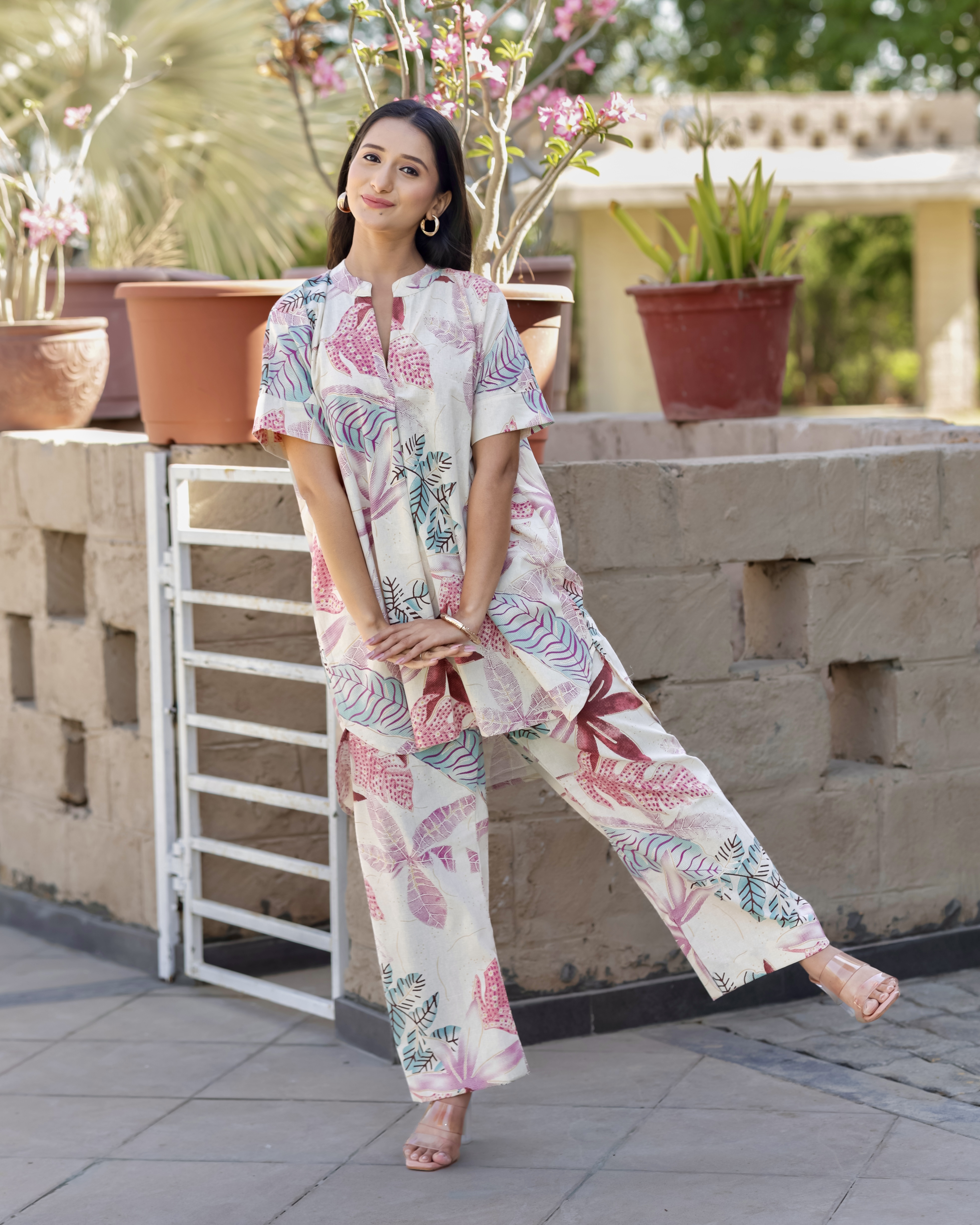 Floral Printed Co-Ord Set (Top & Pant)