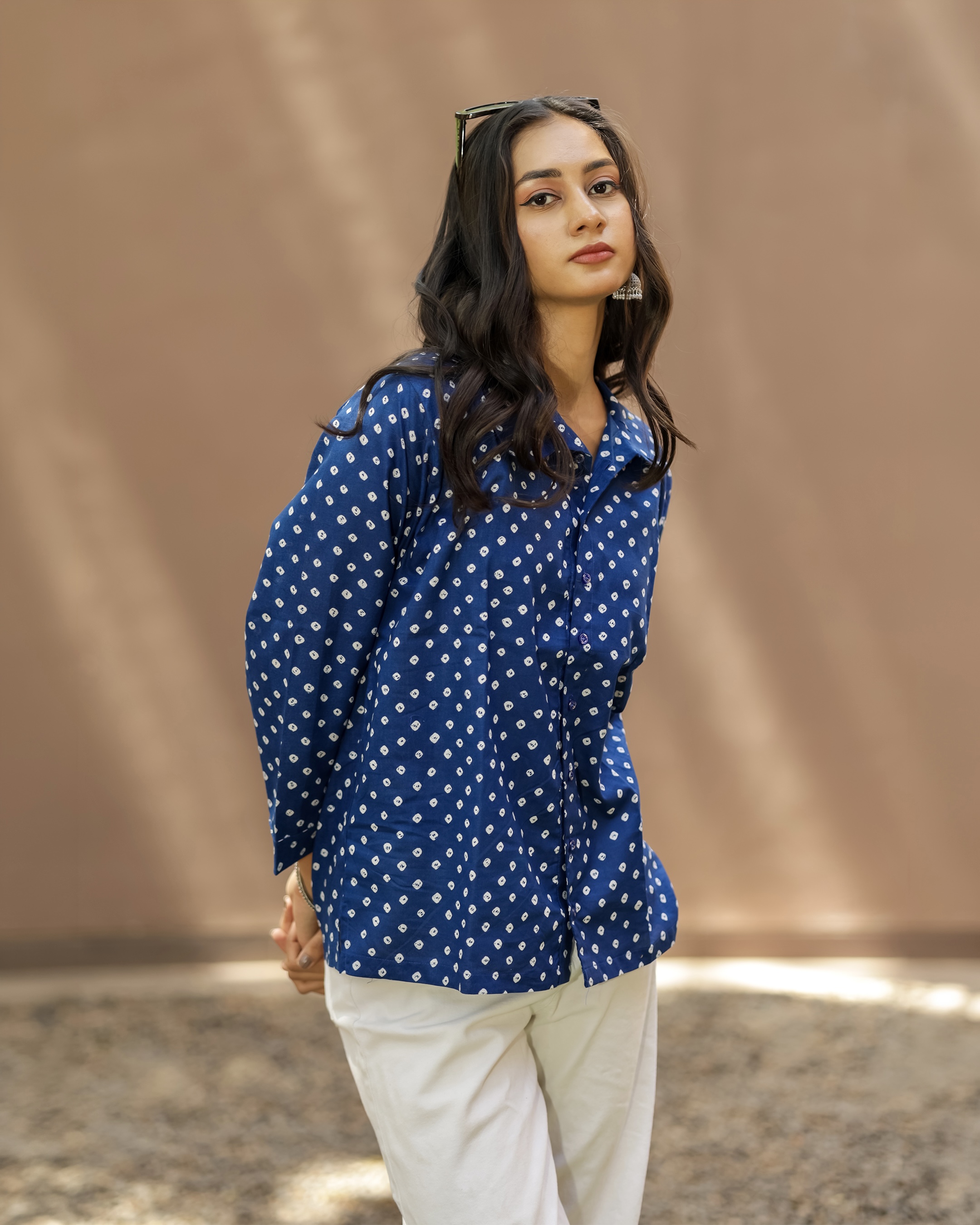 Stylish Printed Cotton Shirt Top for Women | Casual & Office Wear thumbnail 4